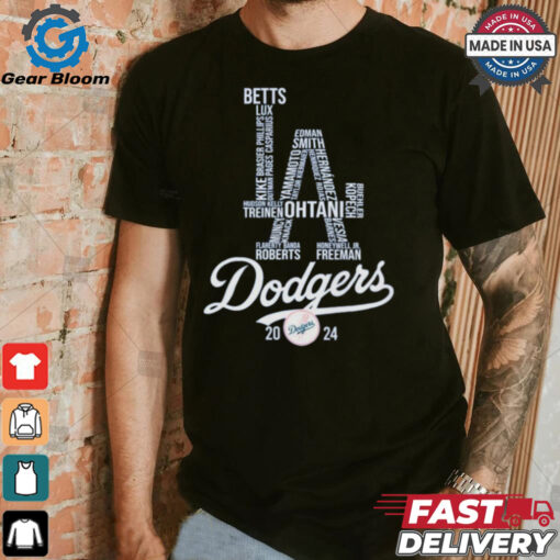 Los Angeles Dodgers Baseball Team 2024 MLB T Shirt