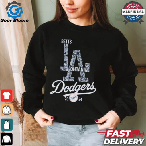 Los Angeles Dodgers Baseball Team 2024 MLB T Shirt