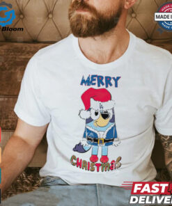 Los Angeles Dodgers Bluey Merry Christmas Bluey Santa Claus shirt