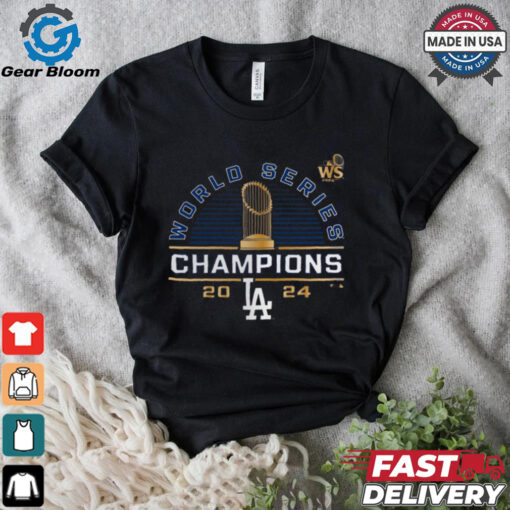 Los Angeles Dodgers Fanatics 2024 World Series Champions Tri Blend T Shirt