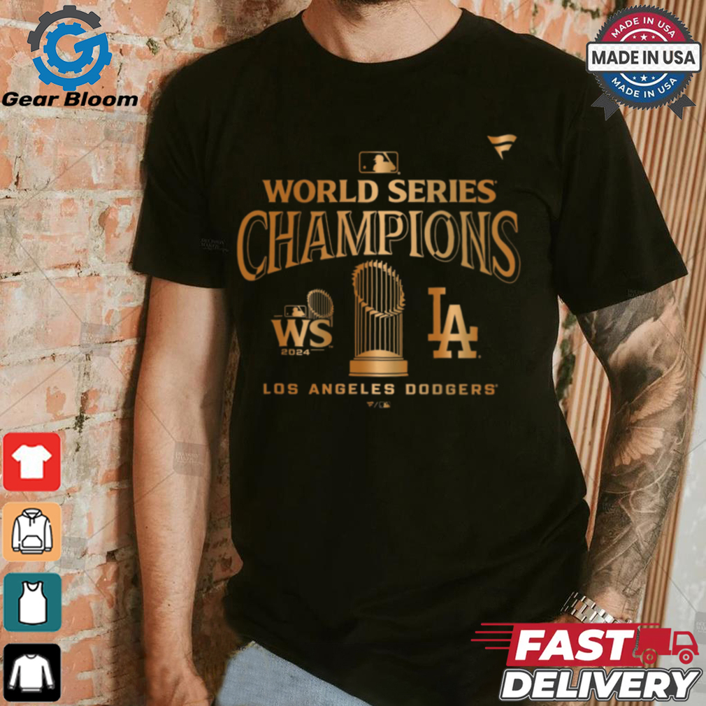 Los Angeles Dodgers Fanatics Black 2024 World Series Champions Locker Room Parade T Shirt Los Angeles Dodgers Fanatics Black 2024 World Series Champions Locker Room Parade T Shirt