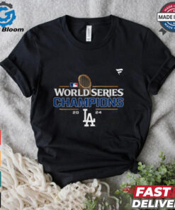 Los Angeles Dodgers Fanatics Heather Charcoal 2024 World Series Champions Locker Room T Shirt