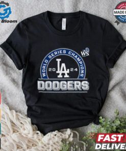 Los Angeles Dodgers Fanatics Royal 2024 World Series Champions Logo Roster T Shirt