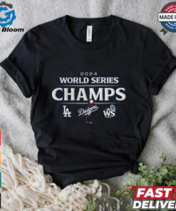 Los Angeles Dodgers Fanatics Royal 2024 World Series Champions Official Logo T Shirt