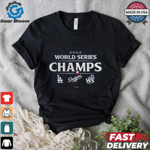 Los Angeles Dodgers Fanatics Royal 2024 World Series Champions Official Logo T Shirt