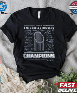 Los Angeles Dodgers Fanatics Royal 2024 World Series Champions Signature Roster T Shirt