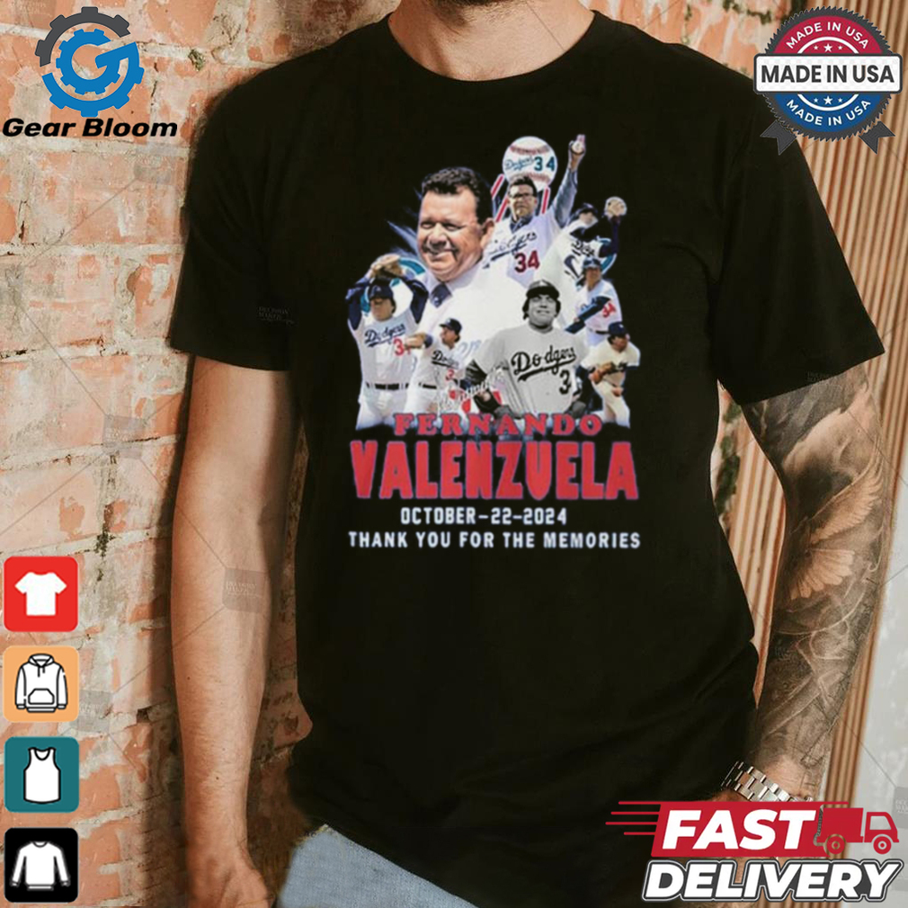 Los Angeles Dodgers Fernando Valenzuela Thank You Number 34 October 22 2024 Shirt Los Angeles Dodgers Fernando Valenzuela Thank You Number 34 October 22 2024 Shirt