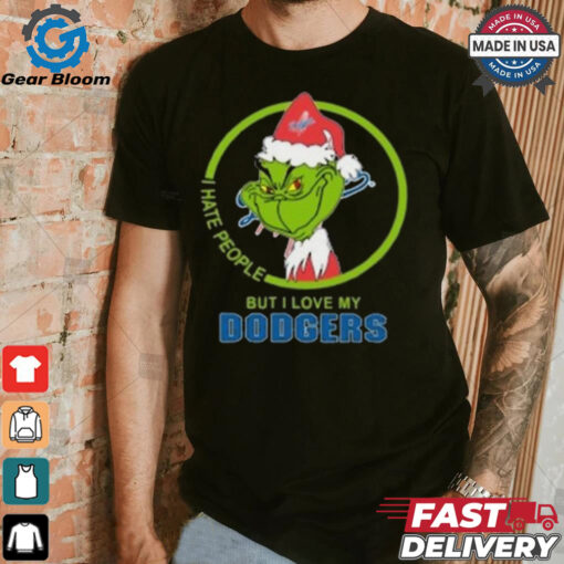 Los Angeles Dodgers MLB Christmas Grinch I Hate People But I Love My Favorite 2024 T shirt