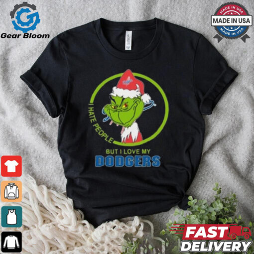 Los Angeles Dodgers MLB Christmas Grinch I Hate People But I Love My Favorite 2024 T shirt