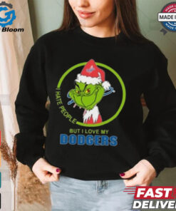 Los Angeles Dodgers MLB Christmas Grinch I Hate People But I Love My Favorite 2024 T shirt