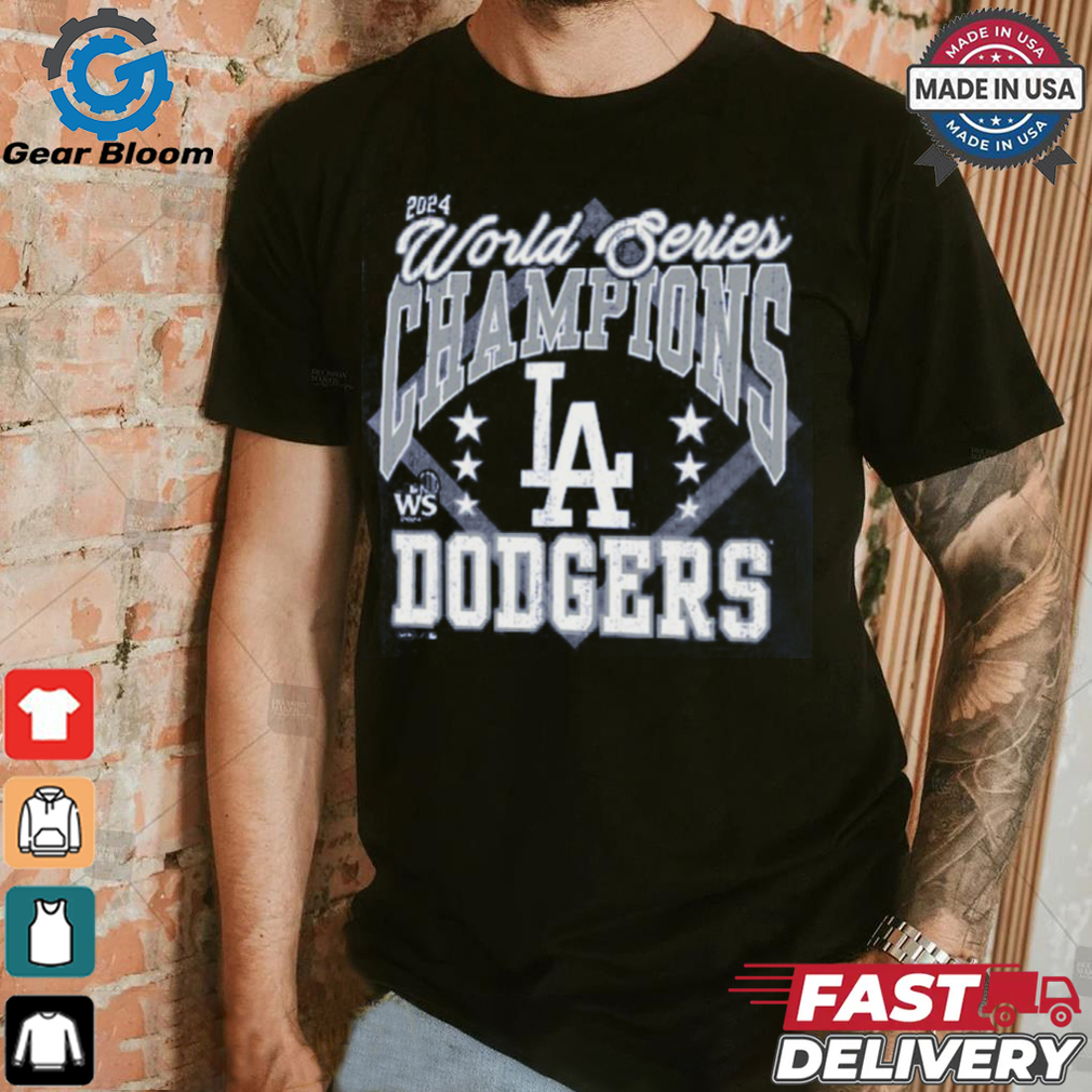 Los Angeles Dodgers Majestic Threads Royal 2024 World Series Champions T Shirt Los Angeles Dodgers Majestic Threads Royal 2024 World Series Champions T Shirt