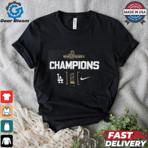 Los Angeles Dodgers Nike Black 2024 World Series Champions Trophy T Shirt