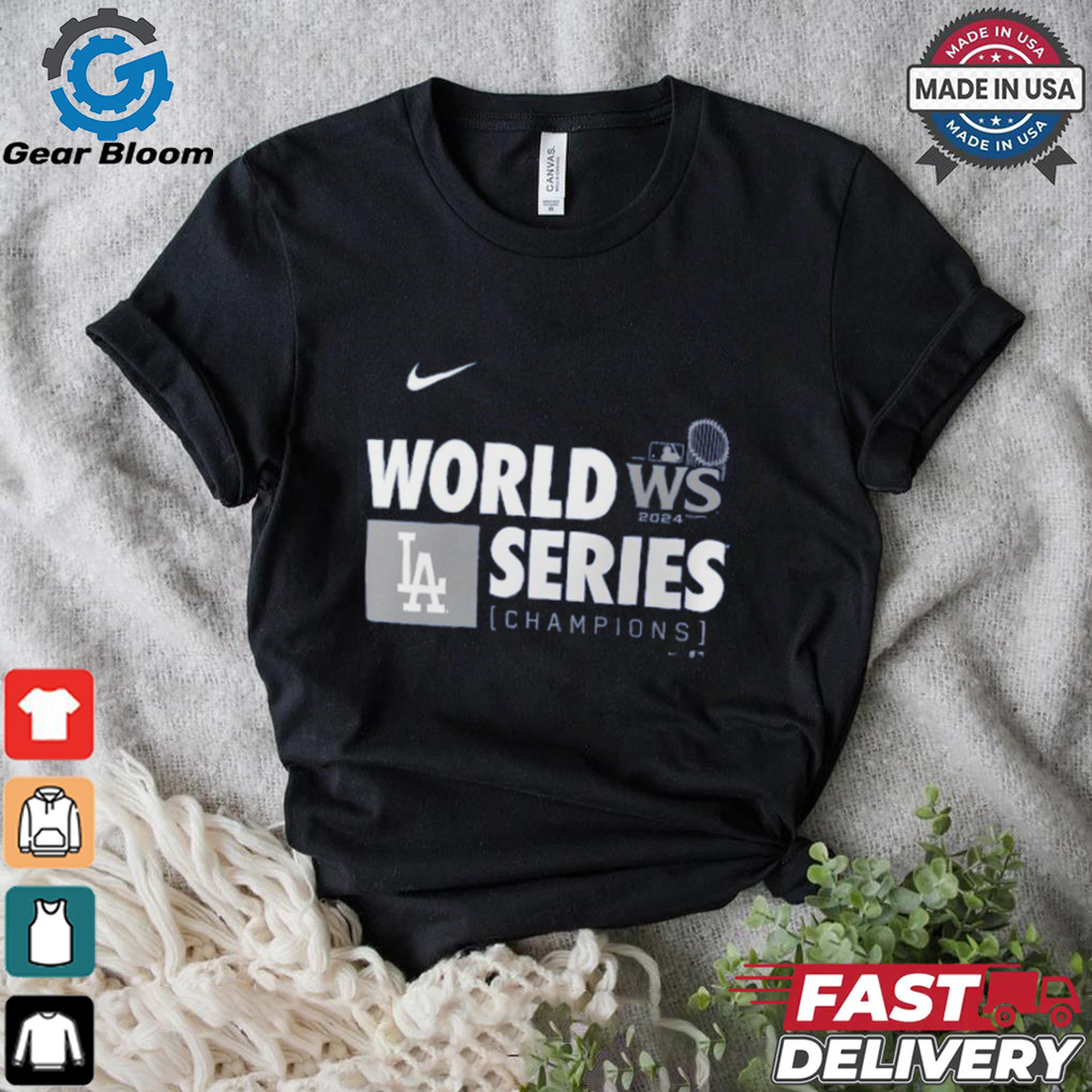Los Angeles Dodgers Nike Royal 2024 World Series Champions Banner T Shirt Los Angeles Dodgers Nike Royal 2024 World Series Champions Banner T Shirt