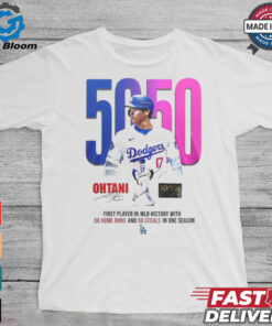 Los Angeles Dodgers Shohei Ohtani 50 50 Home Runs And Steals In One Season Signature Shirt