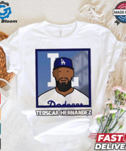 Los Angeles Dodgers Teoscar Hernandez cartoon card photo shirt