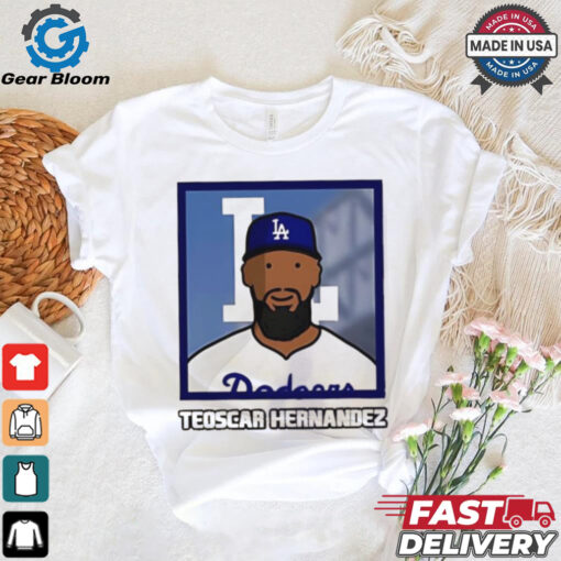 Los Angeles Dodgers Teoscar Hernandez cartoon card photo shirt