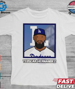 Los Angeles Dodgers Teoscar Hernandez cartoon card photo shirt