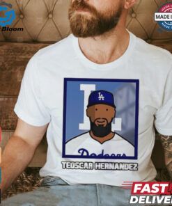 Los Angeles Dodgers Teoscar Hernandez cartoon card photo shirt