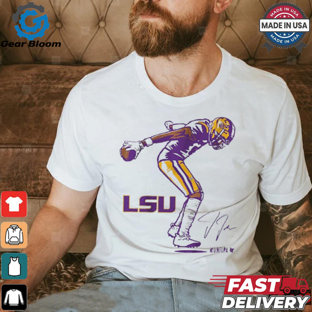 Lsu Football Justin Jefferson Superstar Pose Shirt Lsu Football Justin Jefferson Superstar Pose Shirt
