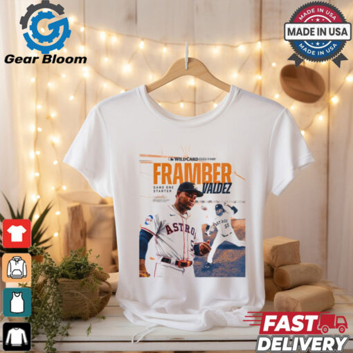 MLB 2024 American League Wild Card Houston Astros Framber Valdez Game One Starter signature t shirt