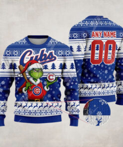 MLB Chicago Cubs Grinch Christmas Sweater Design