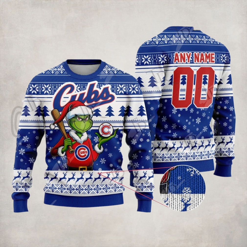 MLB Chicago Cubs Grinch Christmas Sweater Design MLB Chicago Cubs Grinch Christmas Sweater Design
