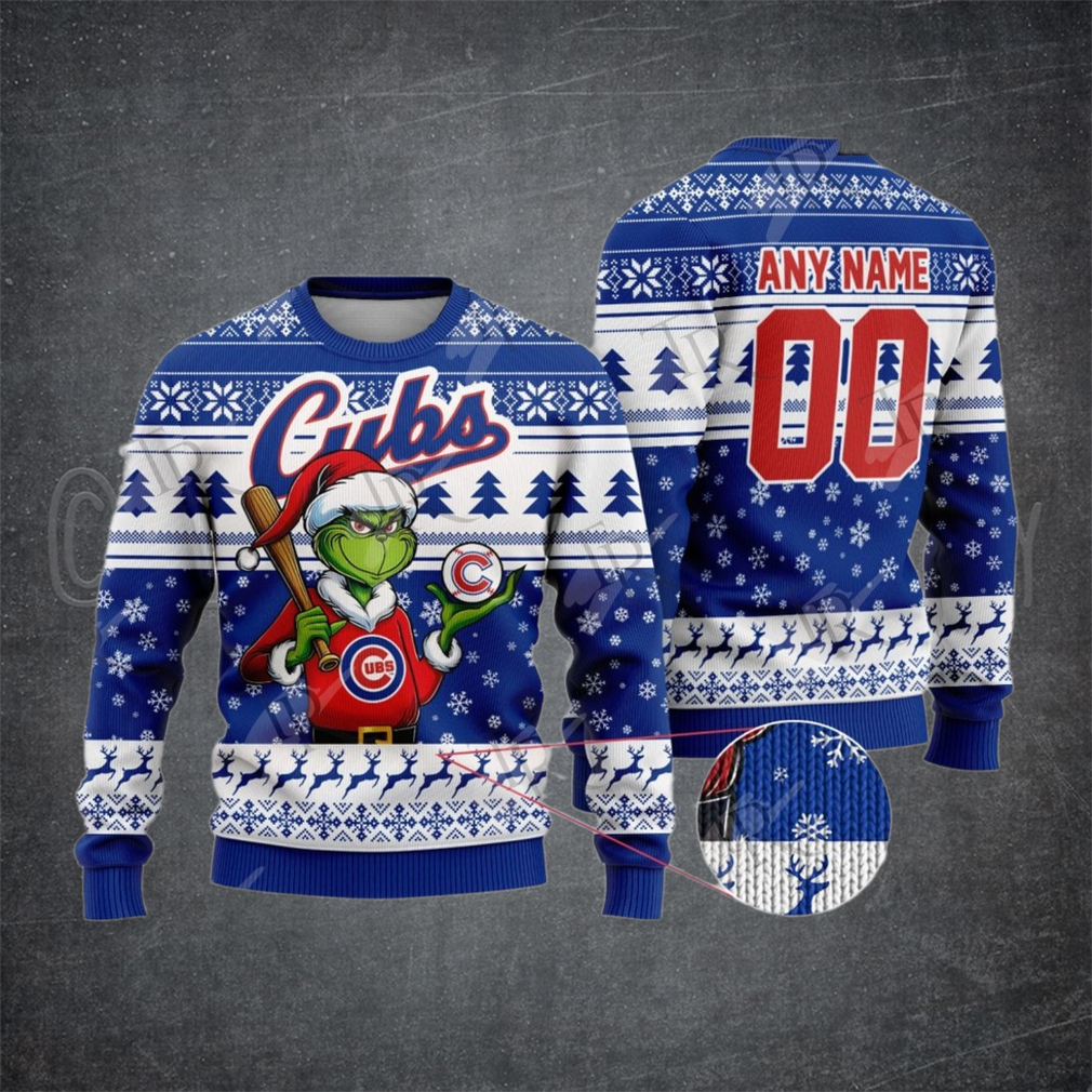 MLB Chicago Cubs Grinch Christmas Sweater Design MLB Chicago Cubs Grinch Christmas Sweater Design