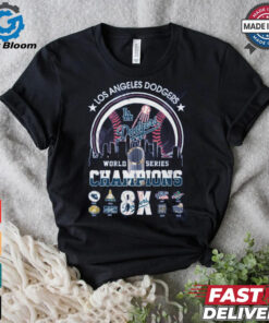 MLB Los Angles Dodgers 8 Time World Series Champions 2024 T Shirt