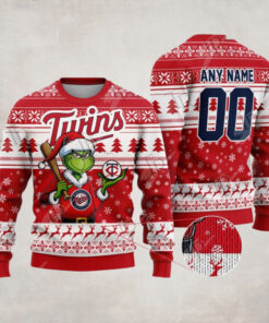 MLB Minnesota Twins Grinch Christmas Sweater Design