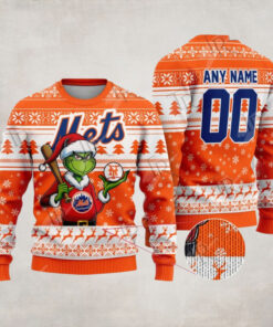 MLB New York Mets Grinch Christmas Sweater Design