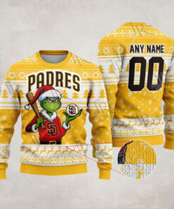 MLB San Diego Padres Grinch Christmas Sweater Design