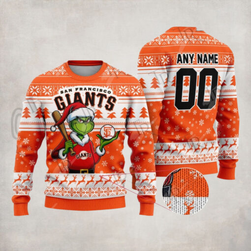 MLB San Francisco Giants Grinch Christmas Sweater Design