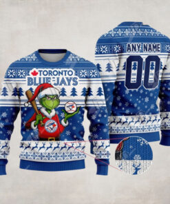 MLB Toronto Blue Jays Grinch Christmas Sweater Design