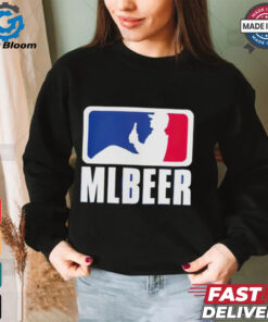 MLBeer MLB parody logo funny baseball and beer lover shirt