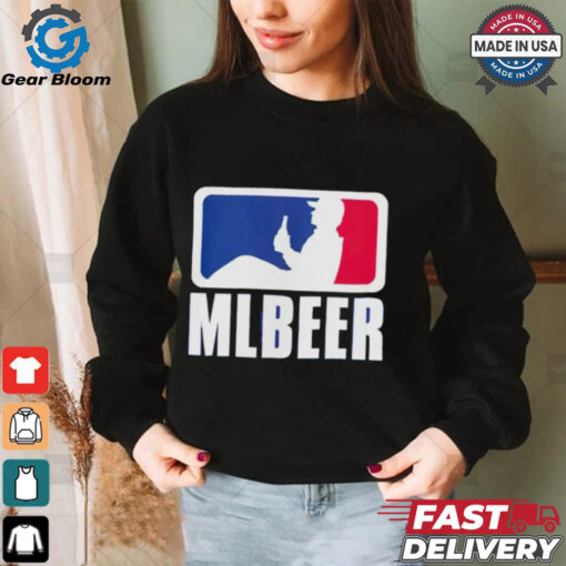 MLBeer MLB parody logo funny baseball and beer lover shirt