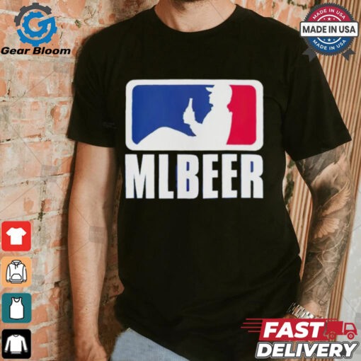 MLBeer MLB parody logo funny baseball and beer lover shirt