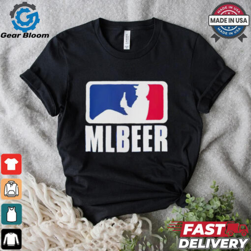 MLBeer MLB parody logo funny baseball and beer lover shirt