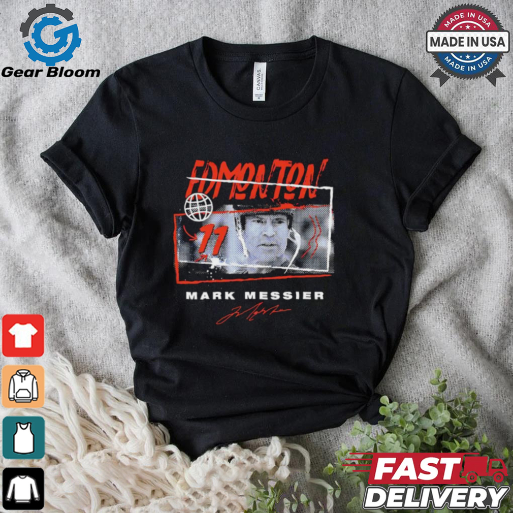 Mark Messier 11 Edmonton Oilers hockey signature shirt Mark Messier 11 Edmonton Oilers hockey signature shirt