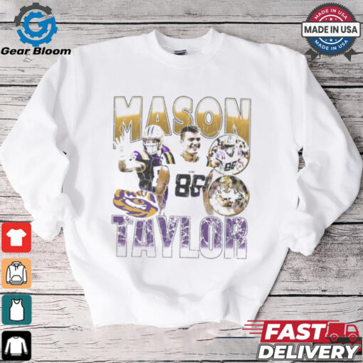 Mason Taylor LSU Tigers 90s Retro Graphic Players t shirt
