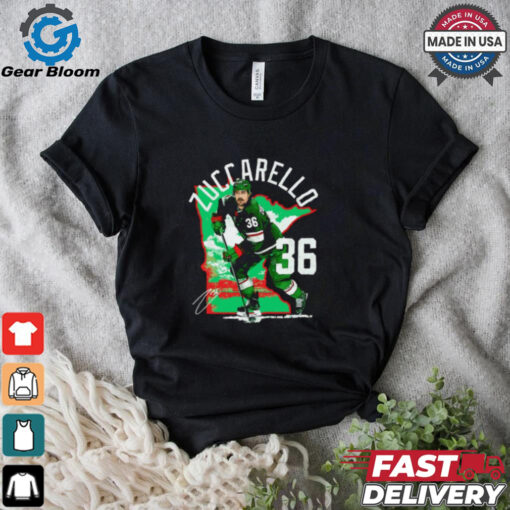 Mats Zuccarello 36 player Minnesota Wild hockey State signature shirt