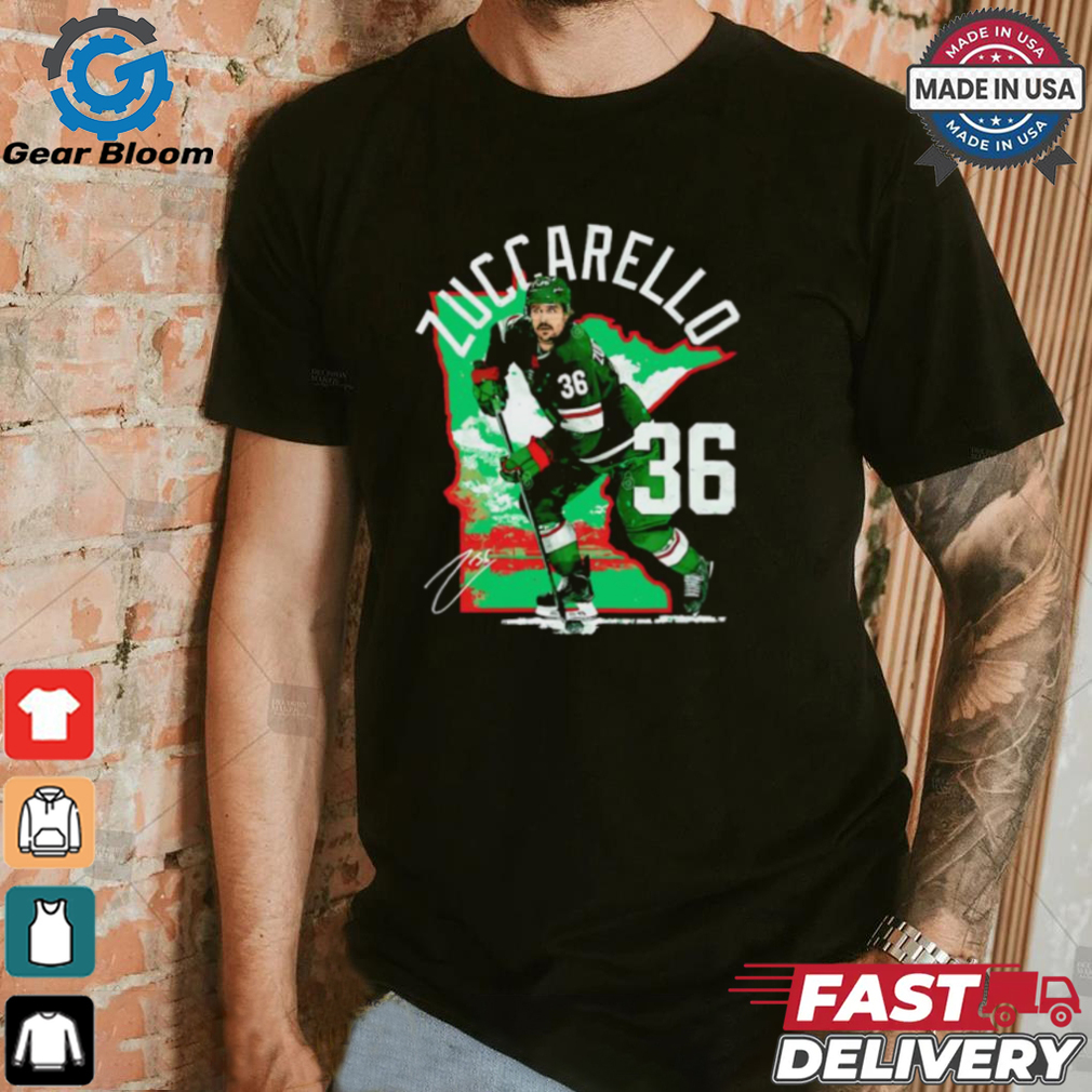 Mats Zuccarello 36 player Minnesota Wild hockey State signature shirt Mats Zuccarello 36 player Minnesota Wild hockey State signature shirt