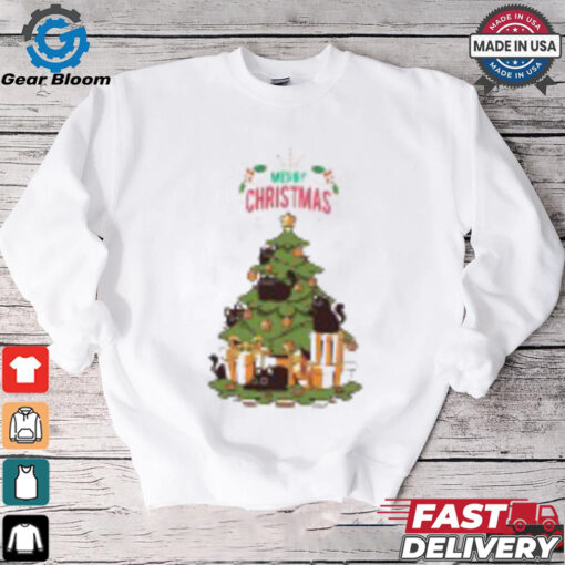Merry Christmas black cat T Shirt