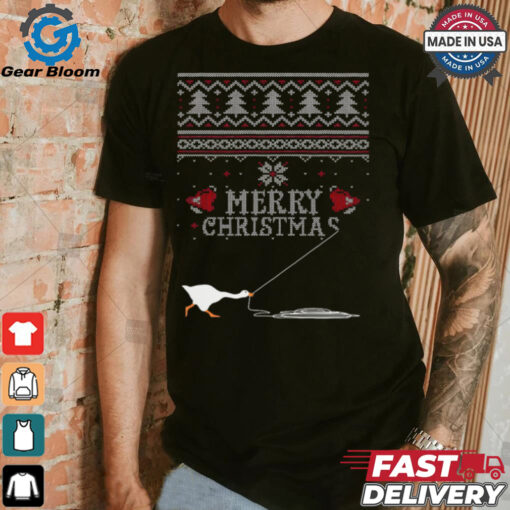 Merry Honked Christmas Pattern Funny Honk Goose Animal Lover T Shirt