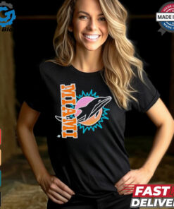 Miami Dolphins x Aleali May Black T Shirts