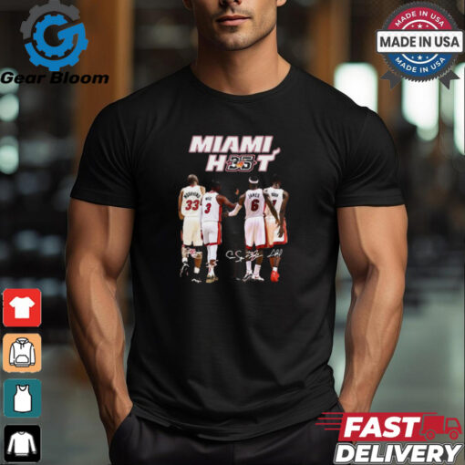 Miami Heat 35th Anniversary James Bosh Wade Signatures 2024 Shirt