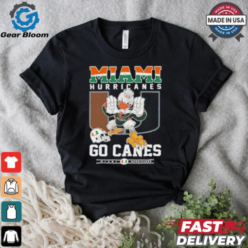 Miami Hurricanes Go Canes Mascot Football Shirt