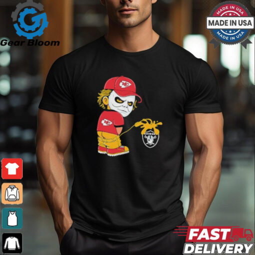 Michael Myers X Kansas City Chiefs Pee On Las Vegas Raiders Shirt