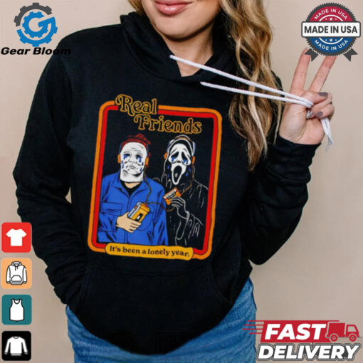 Michael Myers vs Ghostface real friends it’s been a lonely year Halloween shirt