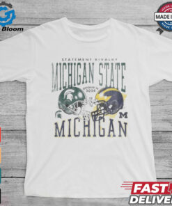 Michigan State Spartans vs. Michigan Wolverines Helmet October 26 2024 Statement Rivalry Matchup T Shirts