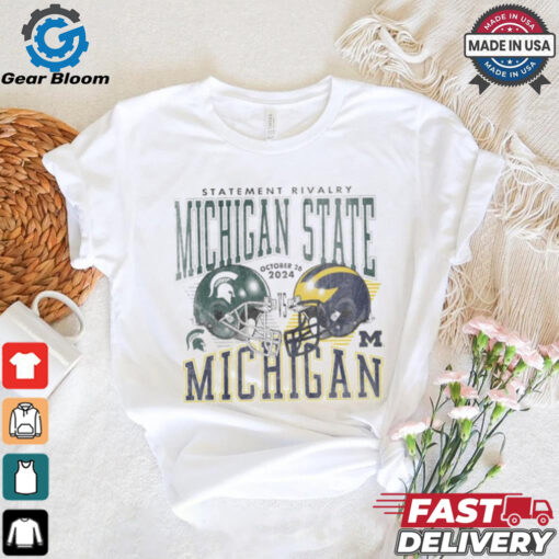 Michigan Wolverines vs. Michigan State Spartans Football 2024 Statement Rivalry Matchup Set Shirt